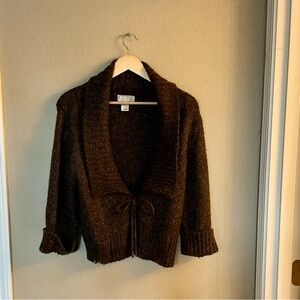 Albert Makali Shawl Collar Tie-Front Women's Sweater M